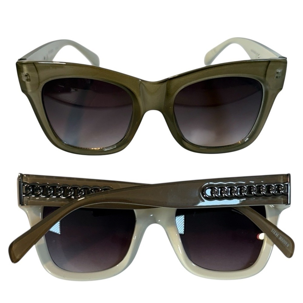 Steve Madden‎ Women's Sunglasses Taupe Chain Accent Shades SR0422